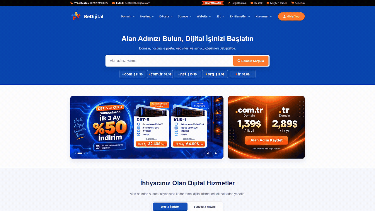 BeDijital müşteri paneline giriş adımlarının kısa animasyonlu anlatımı